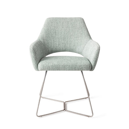 Jesper Home Yanai Soft Sage Eetkamerstoel - Beehive Steel - KwaliteitWonen.nl