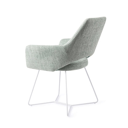 Jesper Home Yanai Soft Sage Eetkamerstoel - Beehive White - KwaliteitWonen.nl