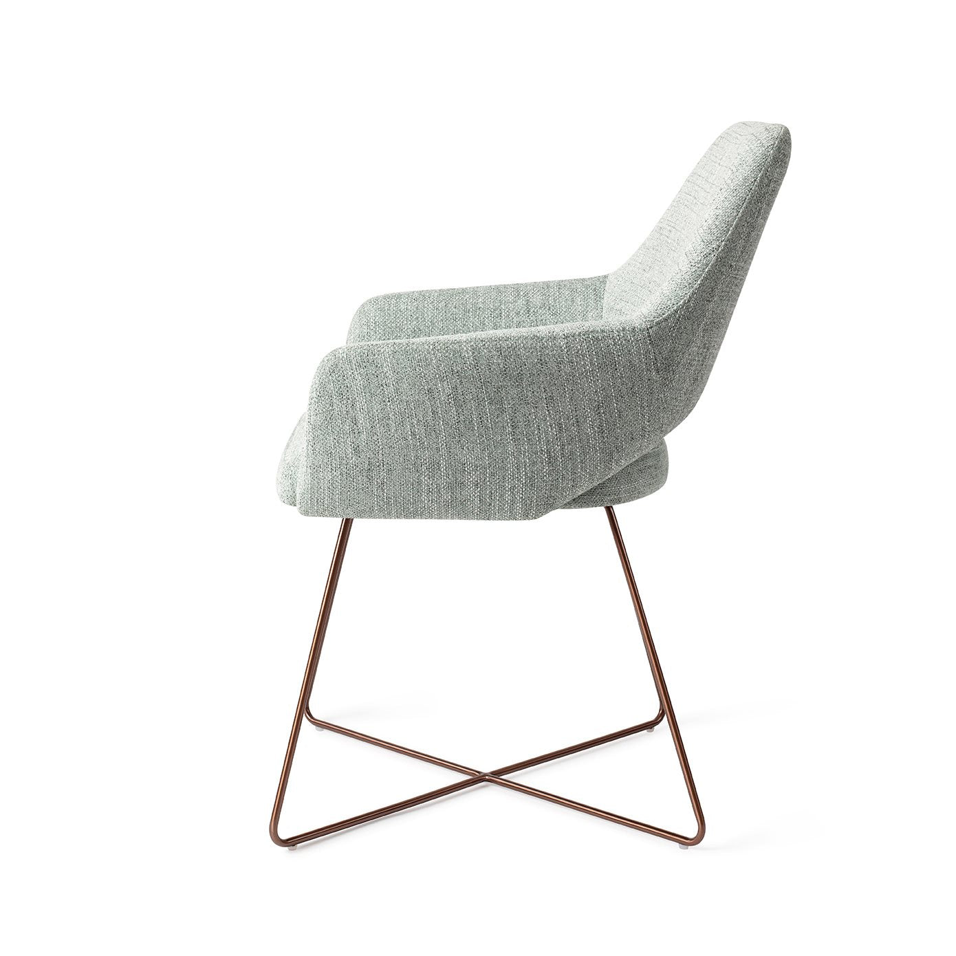 Jesper Home Yanai Soft Sage Eetkamerstoel - Cross Rose - KwaliteitWonen.nl