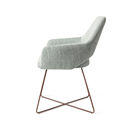 Jesper Home Yanai Soft Sage Eetkamerstoel - Cross Rose - KwaliteitWonen.nl