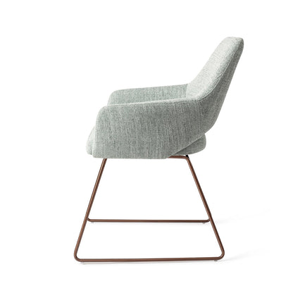 Jesper Home Yanai Soft Sage Eetkamerstoel - Slide Rose - KwaliteitWonen.nl