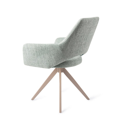 Jesper Home Yanai Soft Sage Eetkamerstoel - Turn Beige - KwaliteitWonen.nl