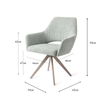 Jesper Home Yanai Soft Sage Eetkamerstoel - Turn Beige - KwaliteitWonen.nl