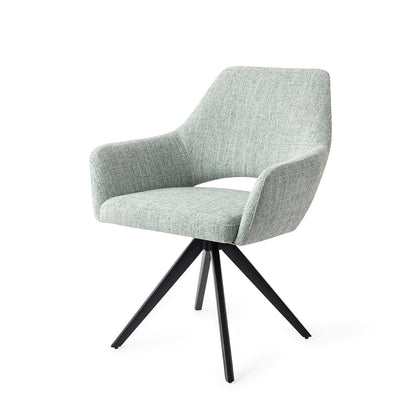 Jesper Home Yanai Soft Sage Eetkamerstoel - Turn Black - KwaliteitWonen.nl