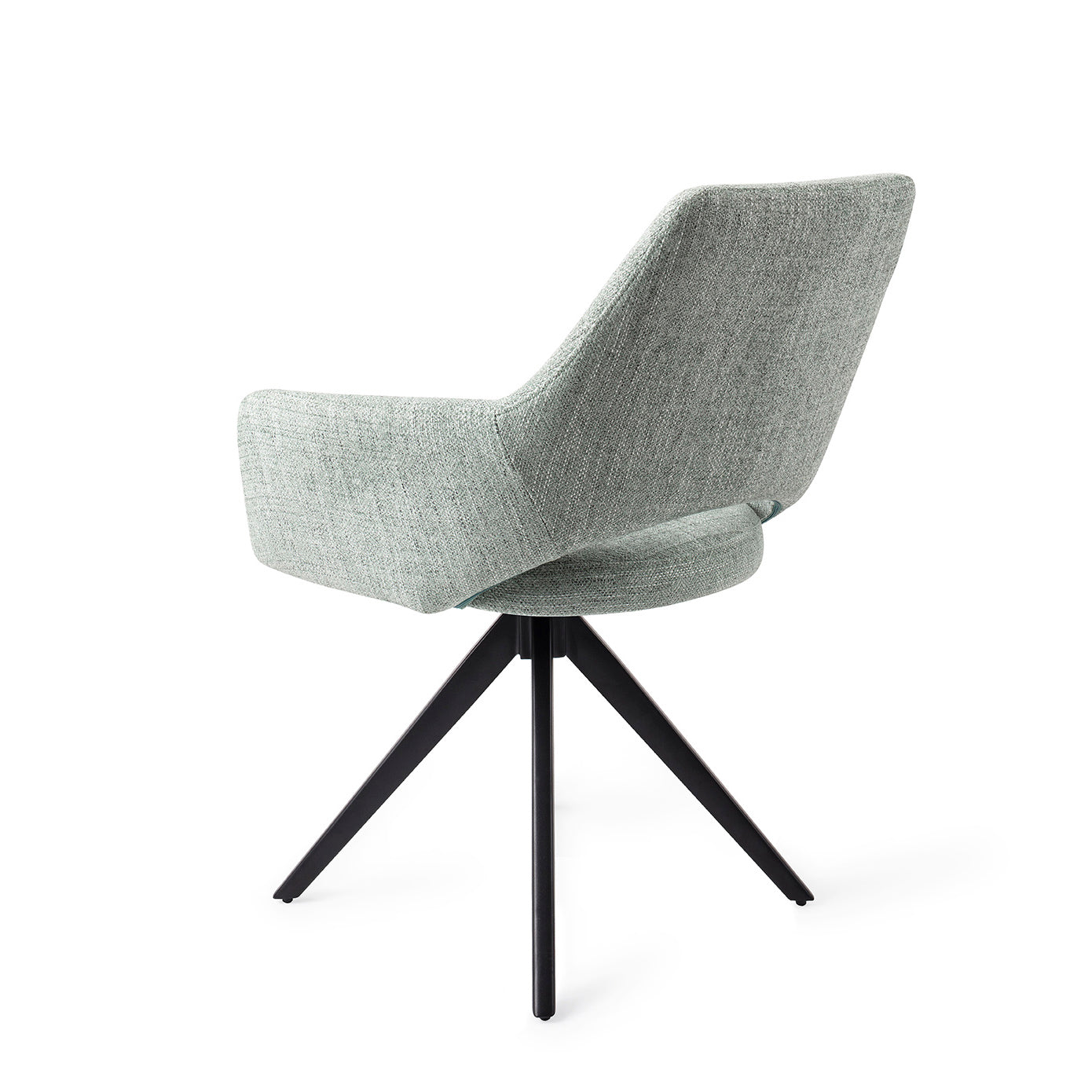 Jesper Home Yanai Soft Sage Eetkamerstoel - Turn Black - KwaliteitWonen.nl