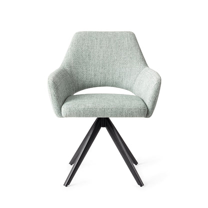 Jesper Home Yanai Soft Sage Eetkamerstoel - Turn Black - KwaliteitWonen.nl
