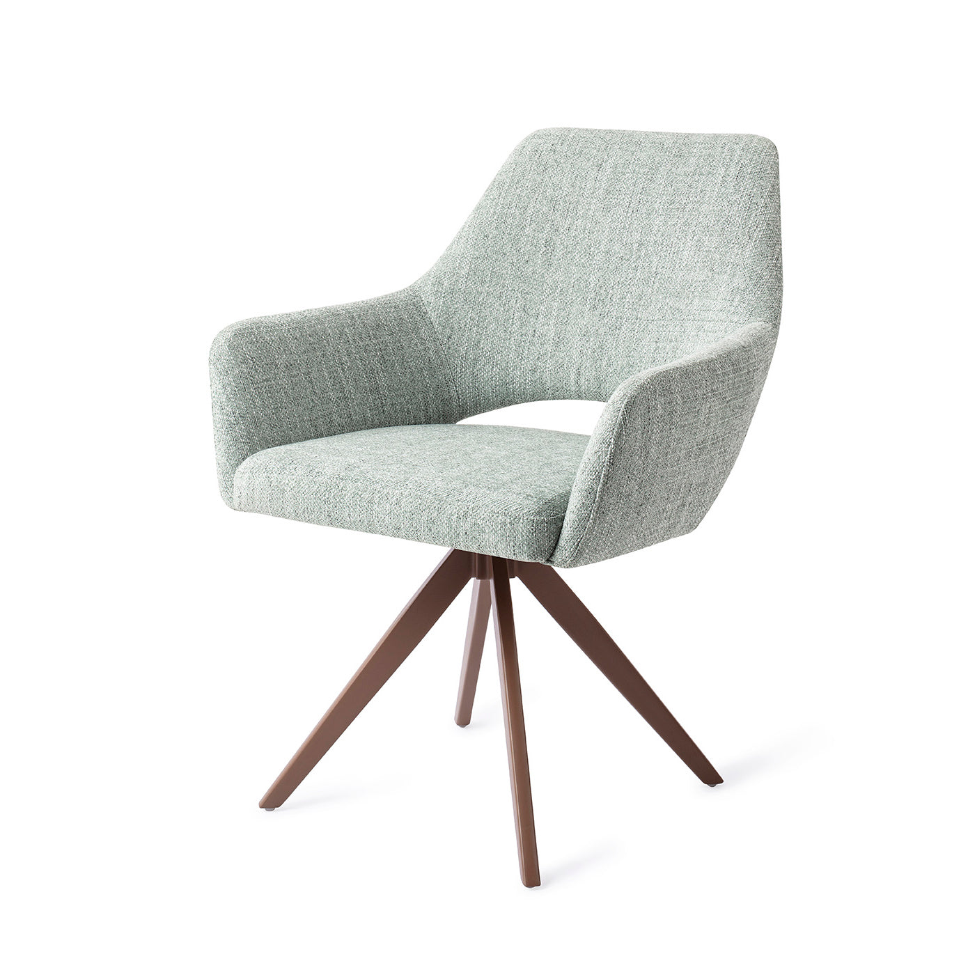 Jesper Home Yanai Soft Sage Eetkamerstoel - Turn Brown - KwaliteitWonen.nl