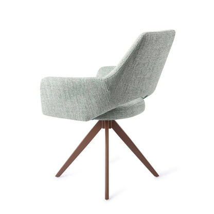 Jesper Home Yanai Soft Sage Eetkamerstoel - Turn Brown - KwaliteitWonen.nl