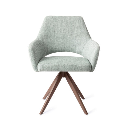 Jesper Home Yanai Soft Sage Eetkamerstoel - Turn Brown - KwaliteitWonen.nl
