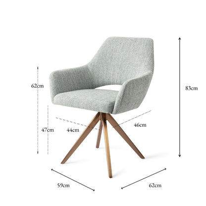 Jesper Home Yanai Soft Sage Eetkamerstoel - Turn Rose - KwaliteitWonen.nl