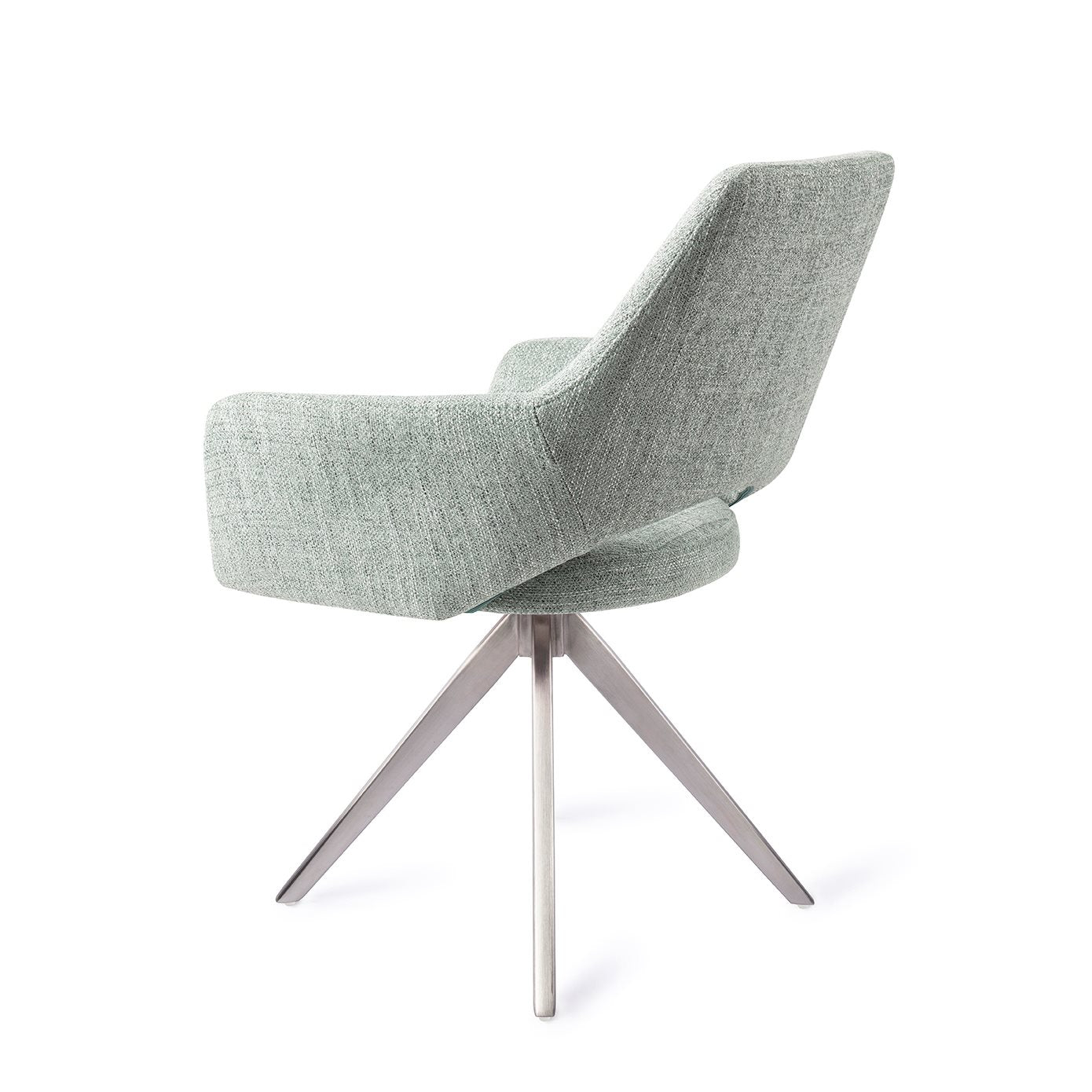 Jesper Home Yanai Soft Sage Eetkamerstoel - Turn Steel - KwaliteitWonen.nl