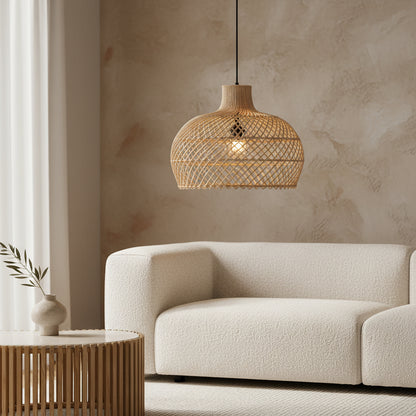 Raw Materials Maze Rotan Hanglamp Naturel - Ø 42x36 Cm