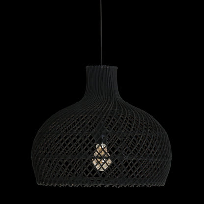 Raw Materials Maze Rotan Hanglamp Zwart - Ø 42x36 Cm