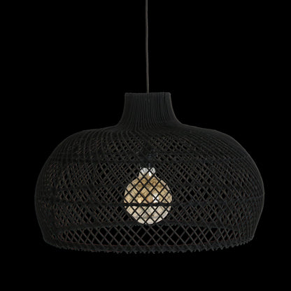 Raw Materials Maze Rotan Hanglamp Zwart - Ø 57x36 Cm