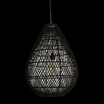Raw Materials Maze Druppel Rotan Hanglamp Zwart - Ø 45x65 Cm