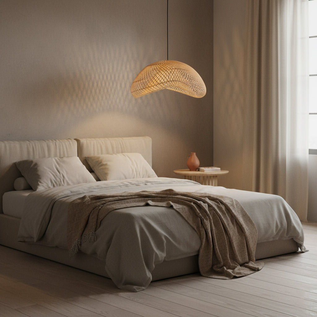 Raw Materials Maze Rotan Hanglamp Organisch L -Ø 57x31 Cm