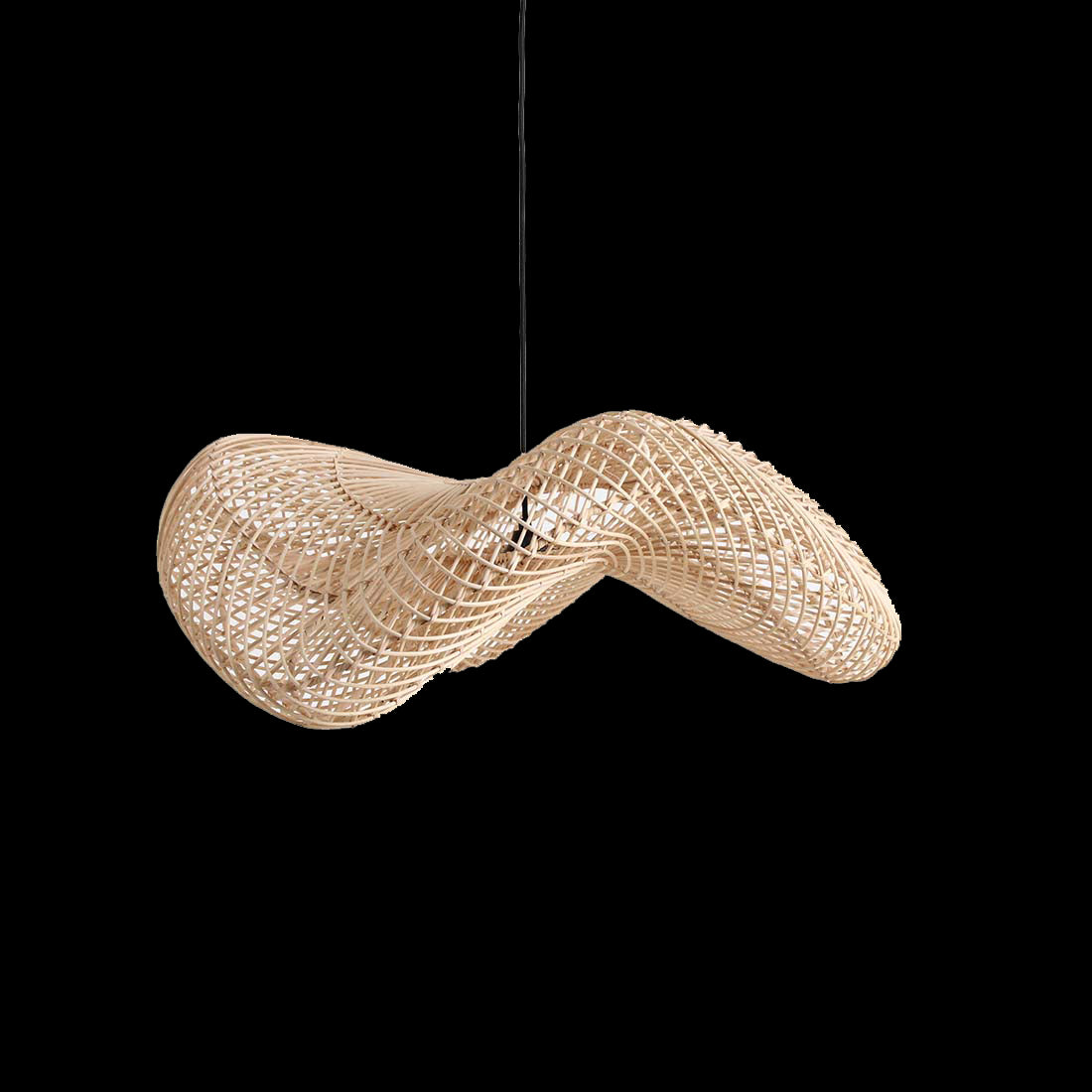 Raw Materials Wave Rotan Hanglamp L - Ø 71x26 Cm