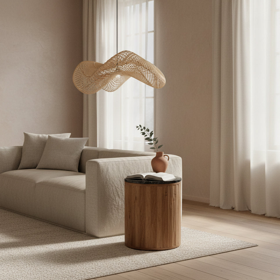 Raw Materials Wave Rotan Hanglamp L - Ø 71x26 Cm