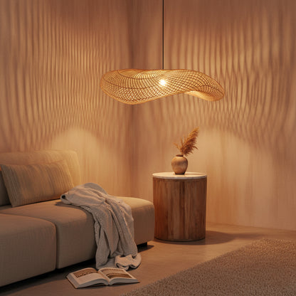 Raw Materials Wave Rotan Hanglamp Xl - Ø90x22 Cm