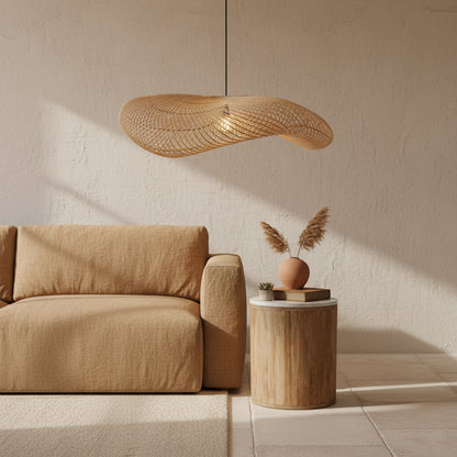 Raw Materials Wave Rotan Hanglamp Xl - Ø90x22 Cm