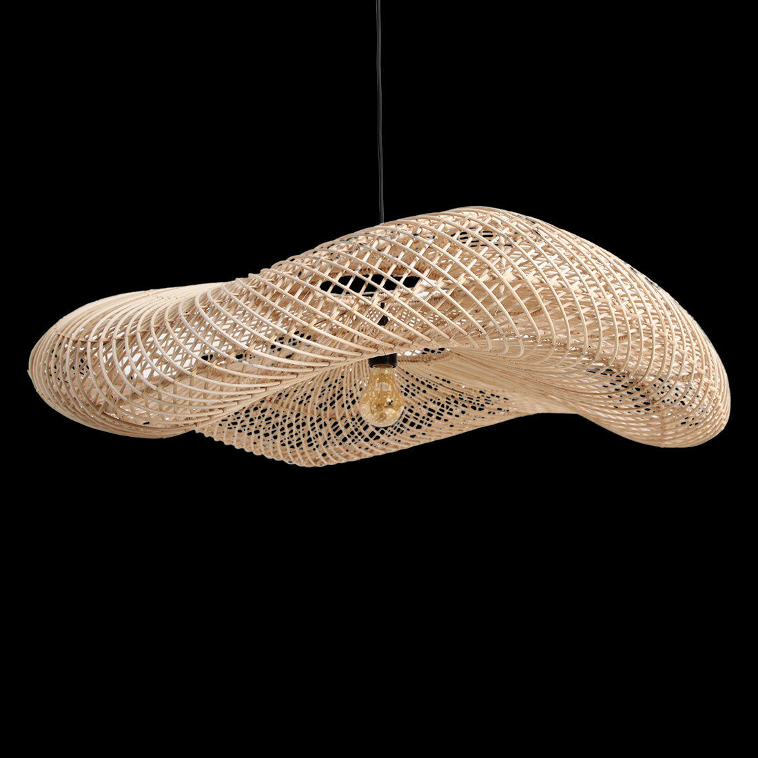 Raw Materials Wave Rotan Hanglamp Xxl - Ø115x35 Cm