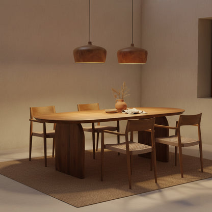 Raw Materials Sirocco Teak Houten Hanglamp Dome - Ø 30x20 Cm