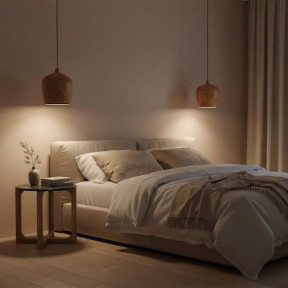 Raw Materials Sirocco Teak Houten Hanglamp Fles - Ø 25x28 Cm