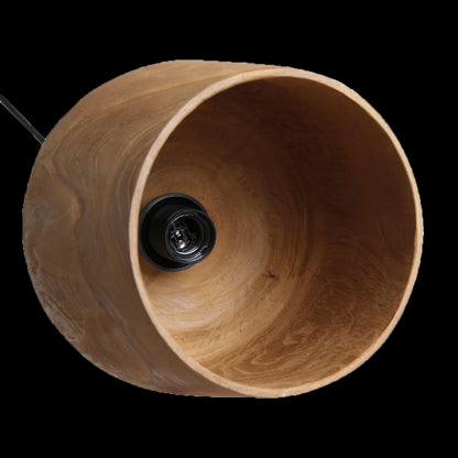 Raw Materials Sirocco Teak Houten Hanglamp Fles - Ø 25x28 Cm