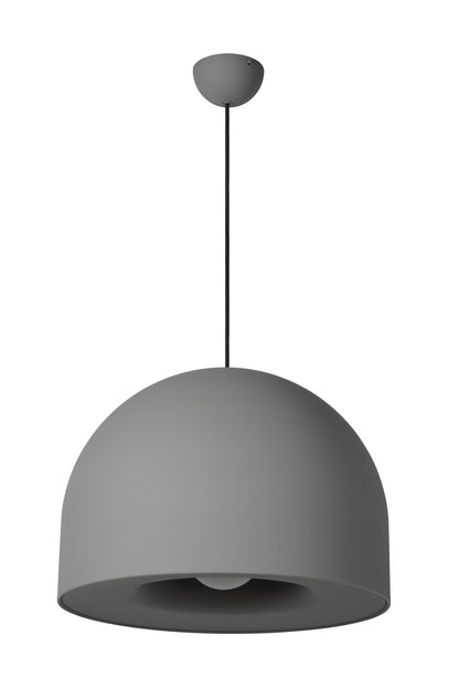 Lucide AKRON - Hanglamp - Ø 50 cm - 1xE27 - Geschikt voor vide en hoge plafonds - Grijs | Premium - KwaliteitWonen.nl