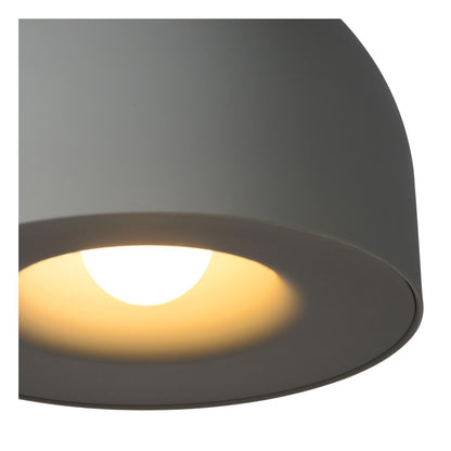 Lucide AKRON - Hanglamp - Ø 50 cm - 1xE27 - Geschikt voor vide en hoge plafonds - Grijs | Premium - KwaliteitWonen.nl