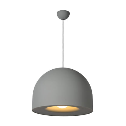 Lucide AKRON - Hanglamp - Ø 50 cm - 1xE27 - Geschikt voor vide en hoge plafonds - Grijs | Premium - KwaliteitWonen.nl