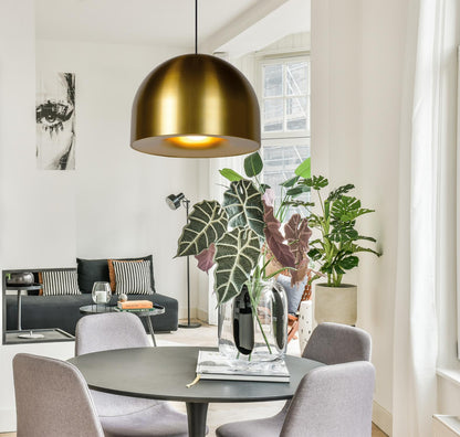 Lucide AKRON - Hanglamp - Ø 50 cm - 1xE27 - Mat Goud / Messing | Premium - KwaliteitWonen.nl