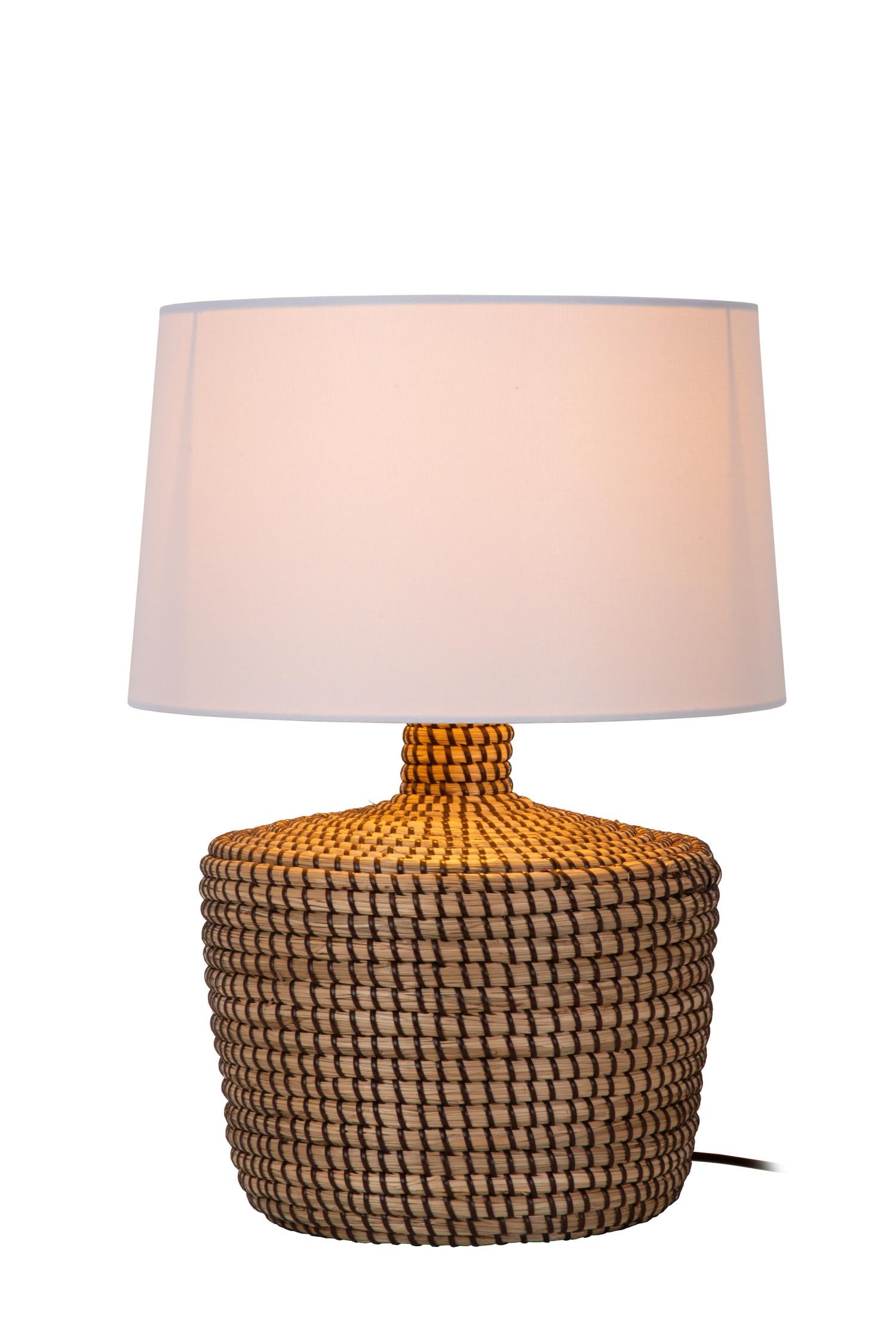 Lucide AMBALA - Tafellamp - Ø 35 cm - 1xE27 - Naturel | Premium - KwaliteitWonen.nl