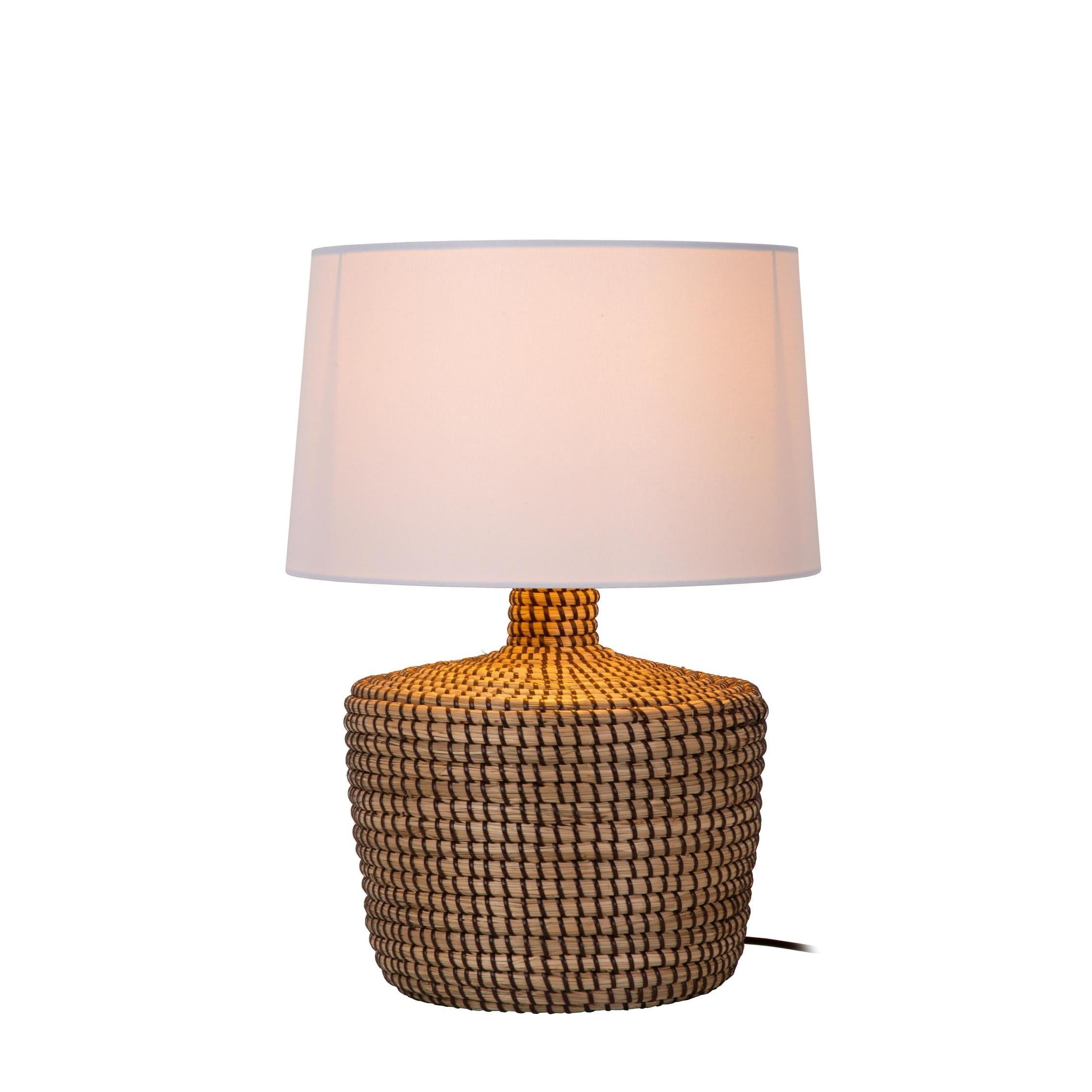 Lucide AMBALA - Tafellamp - Ø 35 cm - 1xE27 - Naturel | Premium - KwaliteitWonen.nl
