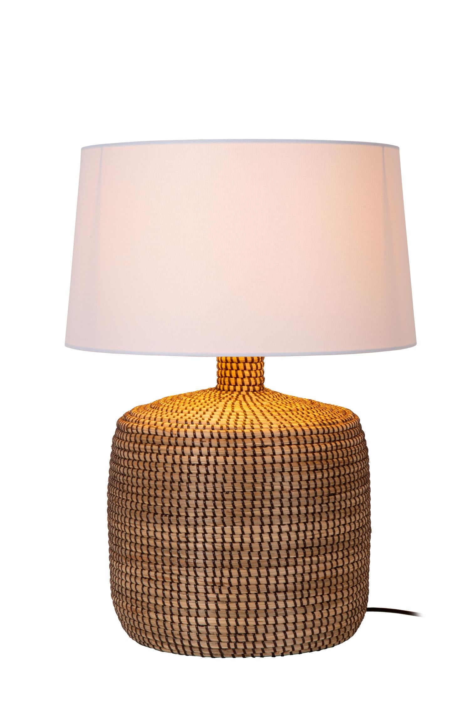 Lucide AMBALA - Tafellamp - Ø 45 cm - 1xE27 - Naturel | Premium - KwaliteitWonen.nl