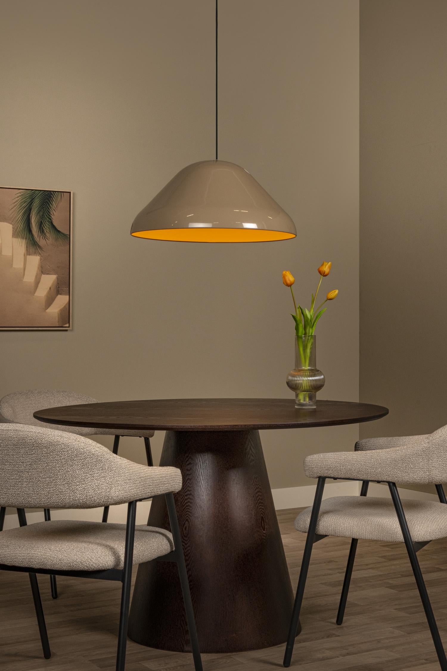 Lucide ANDRES - Hanglamp - Ø 56 cm - 1xE27 - Taupe | Vibes - KwaliteitWonen.nl