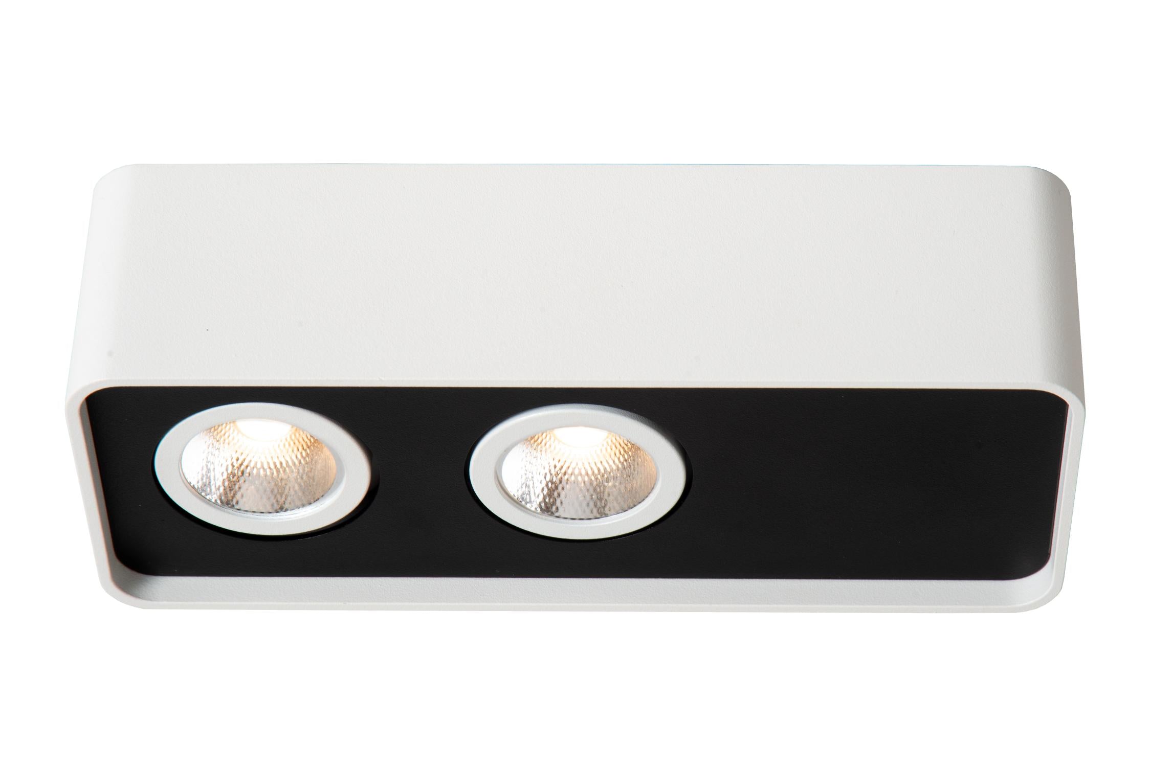 Lucide ANGULAR - Plafondspot - LED Dimb. - 2x5W 2700K - Wit | Premium - KwaliteitWonen.nl