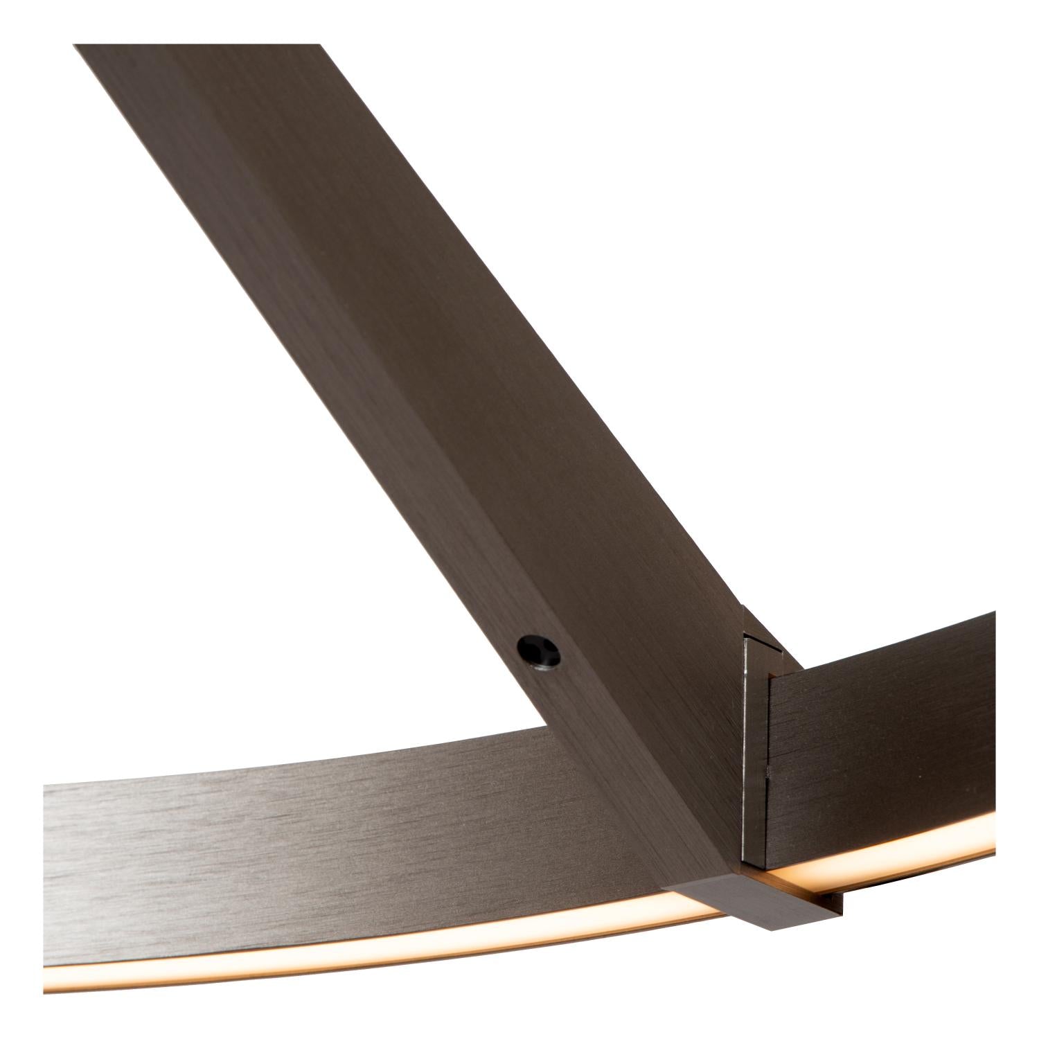 Lucide APPLAUSE - Hanglamp - Ø 60 cm - LED Dimb. - CCT - 1x32W 2700K/4000K - Handbewegingssensor - Grijs ijzer | Premium - KwaliteitWonen.nl