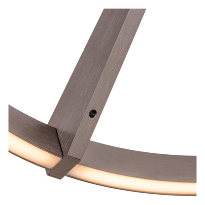 Lucide APPLAUSE - Hanglamp - Ø 60 cm - LED Dimb. - CCT - 1x32W 2700K/4000K - Handbewegingssensor - Grijs ijzer | Premium - KwaliteitWonen.nl