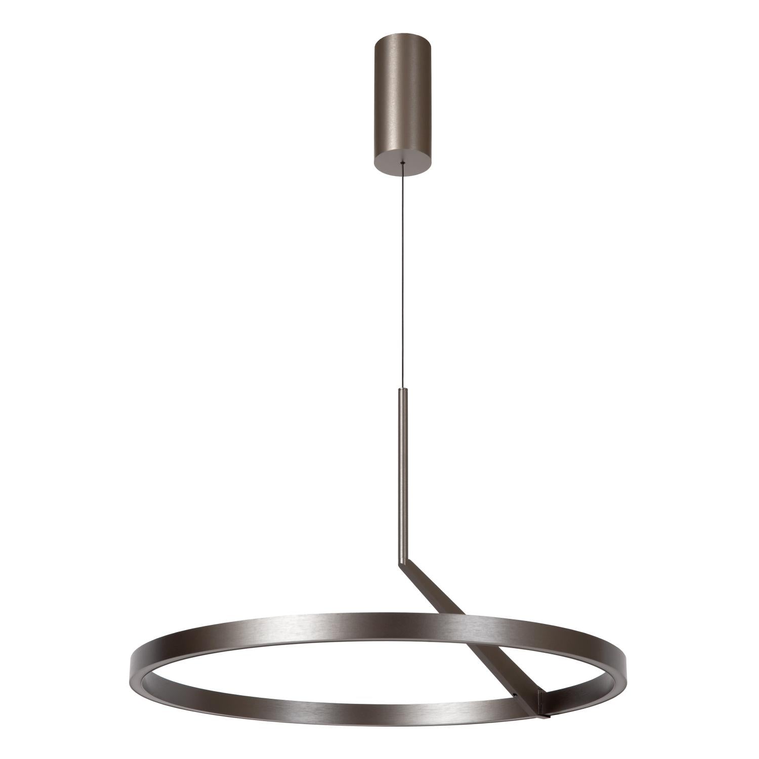 Lucide APPLAUSE - Hanglamp - Ø 60 cm - LED Dimb. - CCT - 1x32W 2700K/4000K - Handbewegingssensor - Grijs ijzer | Premium - KwaliteitWonen.nl