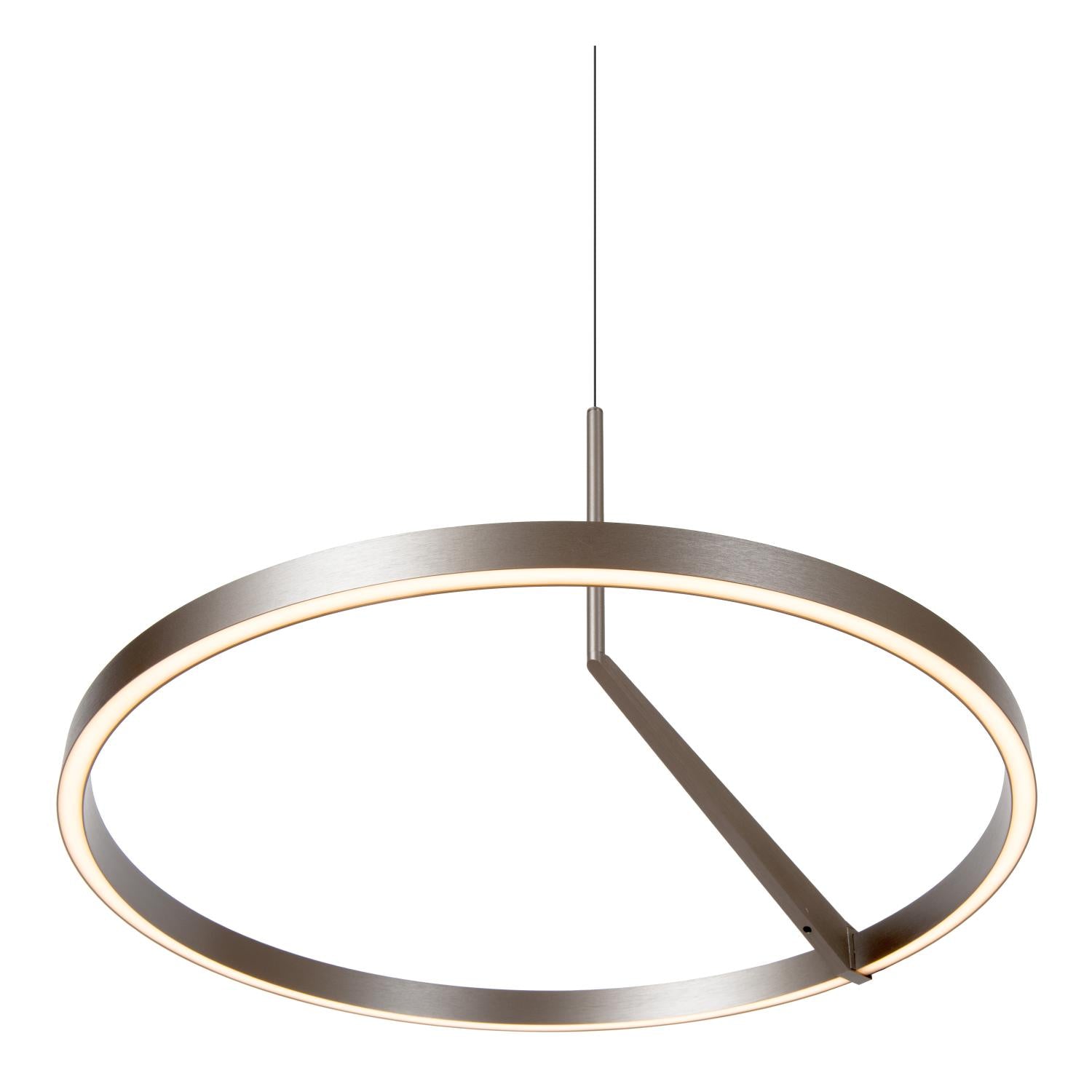 Lucide APPLAUSE - Hanglamp - Ø 60 cm - LED Dimb. - CCT - 1x32W 2700K/4000K - Handbewegingssensor - Grijs ijzer | Premium - KwaliteitWonen.nl