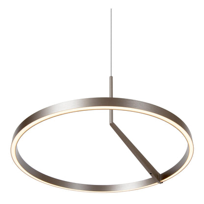 Lucide APPLAUSE - Hanglamp - Ø 60 cm - LED Dimb. - CCT - 1x32W 2700K/4000K - Handbewegingssensor - Grijs ijzer | Premium - KwaliteitWonen.nl