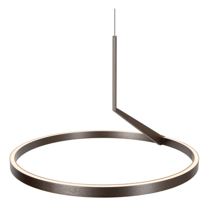 Lucide APPLAUSE - Hanglamp - Ø 60 cm - LED Dimb. - CCT - 1x32W 2700K/4000K - Handbewegingssensor - Grijs ijzer | Premium - KwaliteitWonen.nl