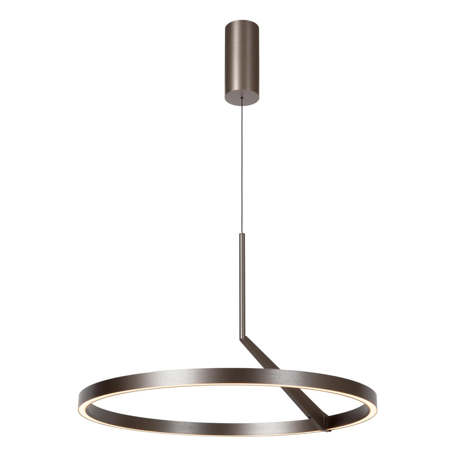 Lucide APPLAUSE - Hanglamp - Ø 60 cm - LED Dimb. - CCT - 1x32W 2700K/4000K - Handbewegingssensor - Grijs ijzer | Premium - KwaliteitWonen.nl