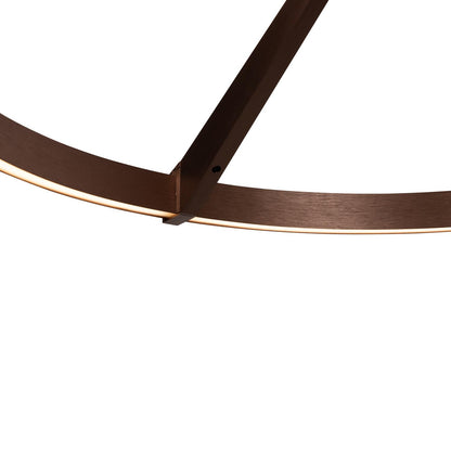 Lucide APPLAUSE - Hanglamp - Ø 60 cm - LED Dimb. - CCT - 1x32W 2700K/4000K - Handbewegingssensor - Koffie | Premium - KwaliteitWonen.nl