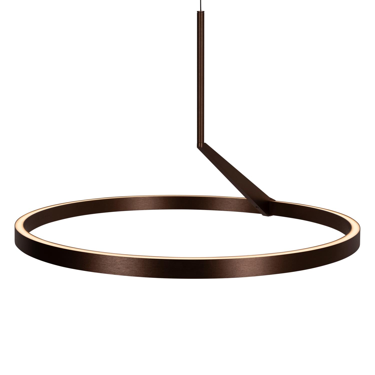 Lucide APPLAUSE - Hanglamp - Ø 60 cm - LED Dimb. - CCT - 1x32W 2700K/4000K - Handbewegingssensor - Koffie | Premium - KwaliteitWonen.nl
