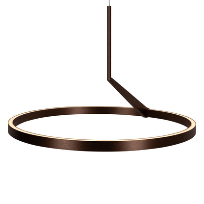Lucide APPLAUSE - Hanglamp - Ø 60 cm - LED Dimb. - CCT - 1x32W 2700K/4000K - Handbewegingssensor - Koffie | Premium - KwaliteitWonen.nl
