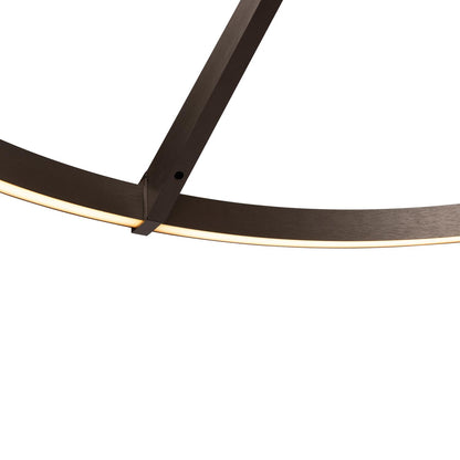 Lucide APPLAUSE - Hanglamp - Ø 80 cm - LED Dimb. - CCT - 1x50W 2700K/4000K - Handbewegingssensor - Grijs ijzer | Premium - KwaliteitWonen.nl