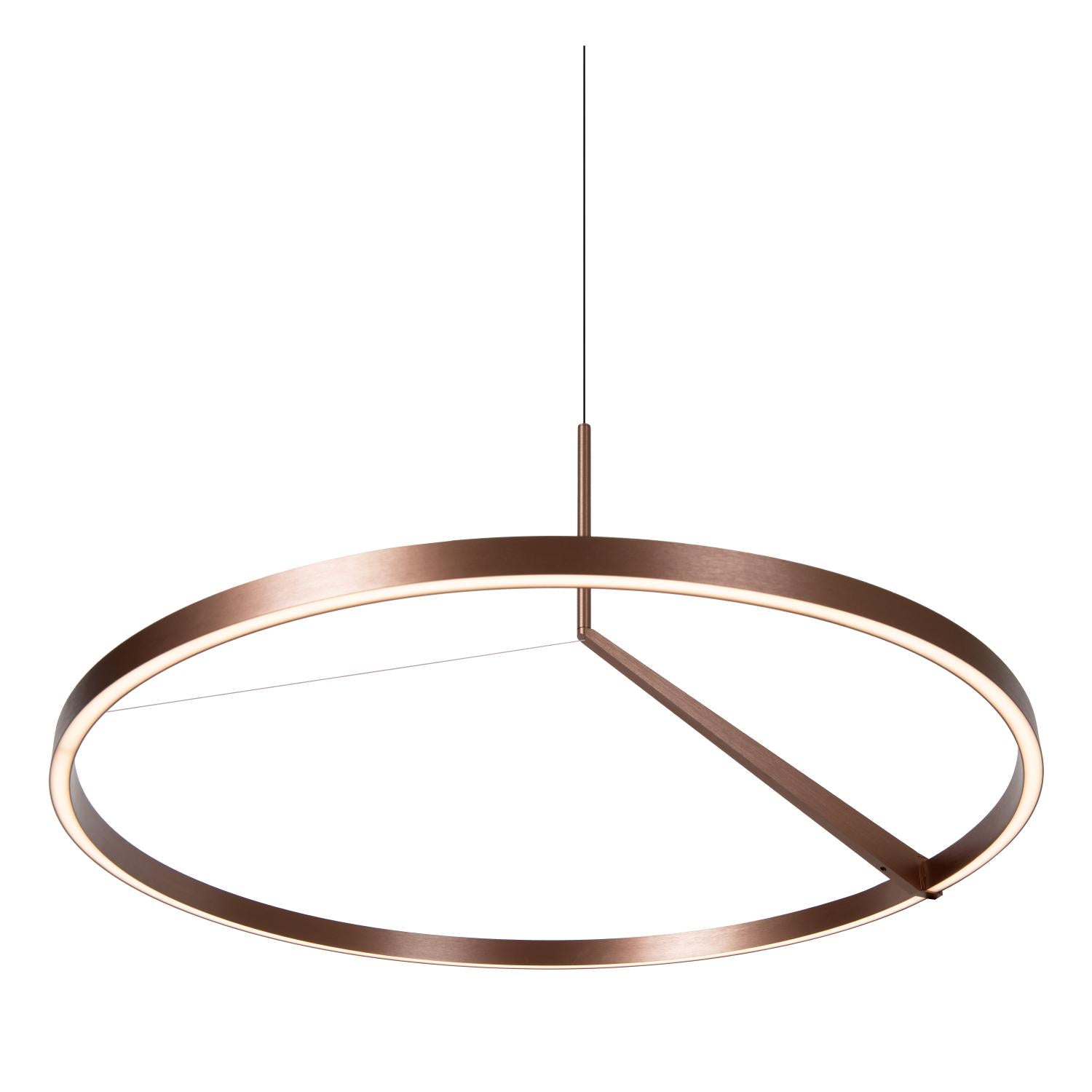 Lucide APPLAUSE - Hanglamp - Ø 80 cm - LED Dimb. - CCT - 1x50W 2700K/4000K - Handbewegingssensor - Koffie | Premium - KwaliteitWonen.nl