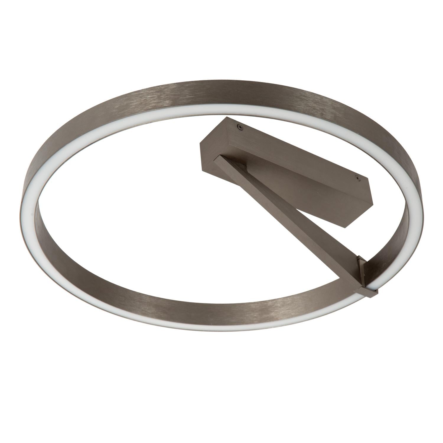 Lucide APPLAUSE - Plafonnière - Ø 40 cm - LED Dimb. - CCT - 1x26W 2200K/4000K - Grijs ijzer | Premium - KwaliteitWonen.nl